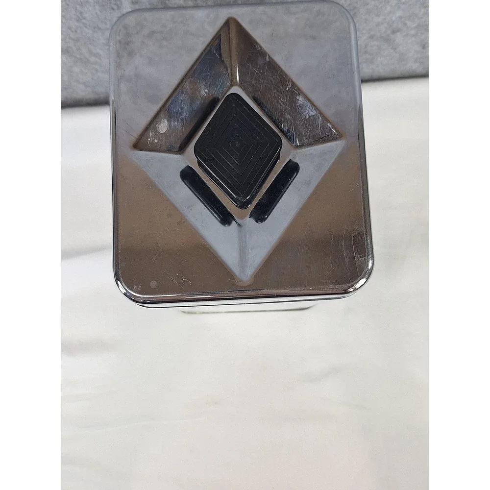 Vintage Masterware Canette Chrome Sugar Canister Mid Century Modern Kitchen Tin